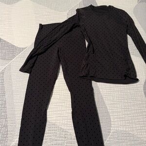 Lululemon Athletica Black Polka Dot Set
